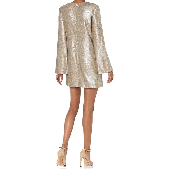 NWT Dress The Population sequin dress, XXS, Sand - Picture 2 of 14
